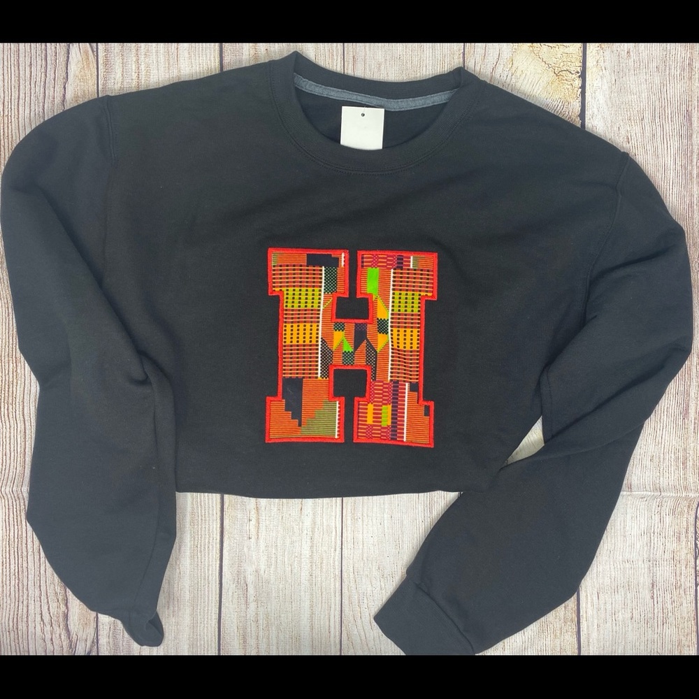 Varsity Kente Letter Sweatshirt
